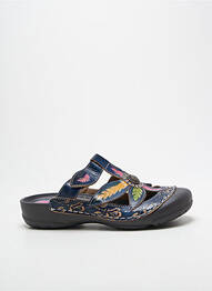 Mules/sabots talon plat jusqu'à 3cm bleu LAURA VITA femme