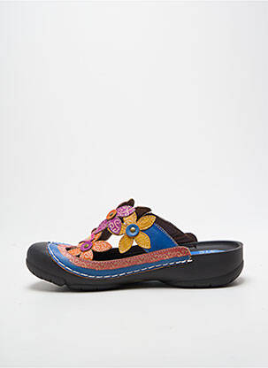 Mules/sabots talon plat jusqu'à 3cm bleu LAURA VITA femme