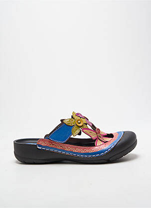 Mules/sabots talon plat jusqu'à 3cm bleu LAURA VITA femme