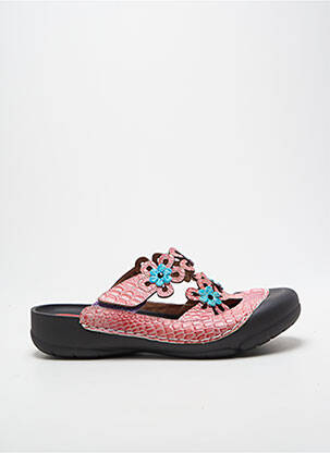 Mules/sabots talon plat jusqu'à 3cm rose LAURA VITA femme