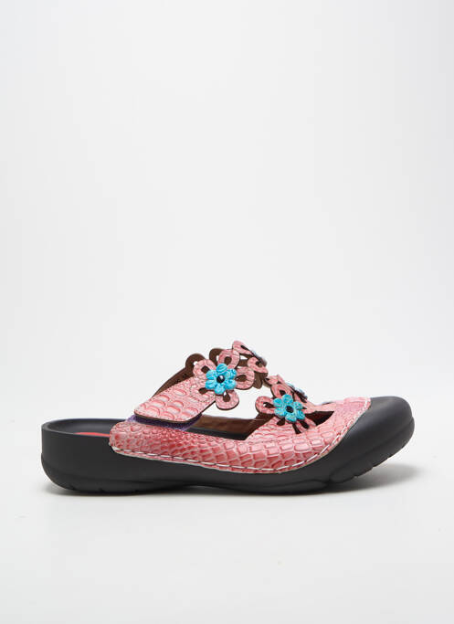 Mules/sabots talon plat jusqu'à 3cm rose LAURA VITA femme