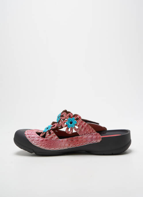 Mules/sabots talon plat jusqu'à 3cm rose LAURA VITA femme