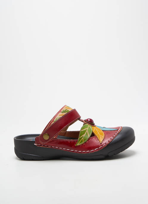 Mules/sabots talon plat jusqu'à 3cm rouge LAURA VITA femme