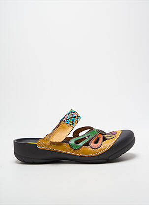 Mules/sabots talon plat jusqu'à 3cm jaune LAURA VITA femme