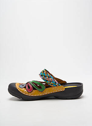 Mules/sabots talon plat jusqu'à 3cm jaune LAURA VITA femme