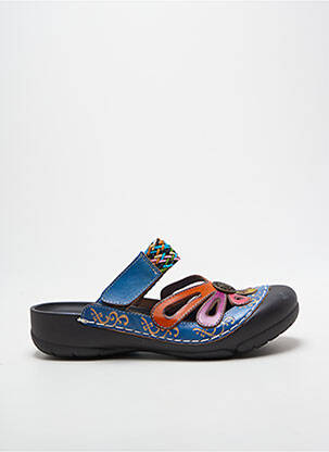 Mules/sabots talon plat jusqu'à 3cm bleu LAURA VITA femme