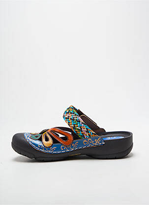 Mules/sabots talon plat jusqu'à 3cm bleu LAURA VITA femme