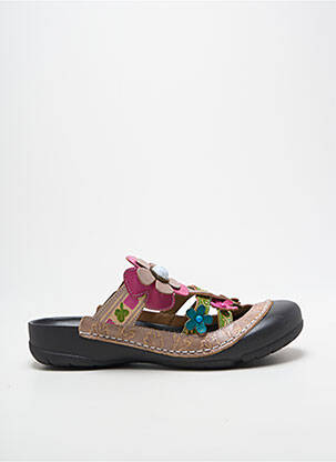 Mules/sabots talon plat jusqu'à 3cm beige LAURA VITA femme