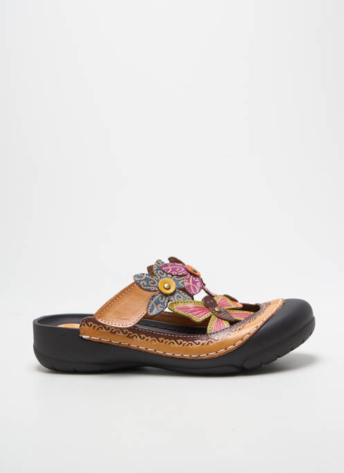 Mules/sabots talon plat jusqu'à 3cm marron LAURA VITA femme