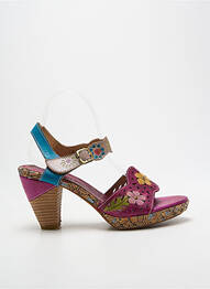Sandales/nu pieds bout ouvert talon haut de 10cm et plus violet LAURA VITA femme