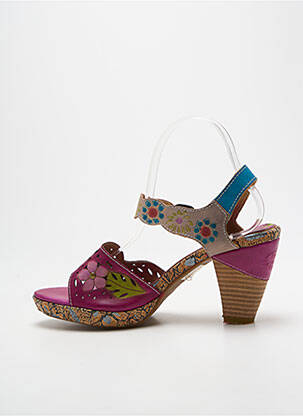 Sandales/nu pieds bout ouvert talon haut de 10cm et plus violet LAURA VITA femme