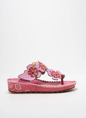 Tongs voute plantaire talon de 4 à 6cm rose LAURA VITA femme