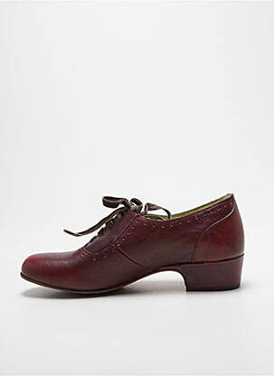 Derbies bout rond talon plat jusqu'à 3cm rouge KICKERS femme