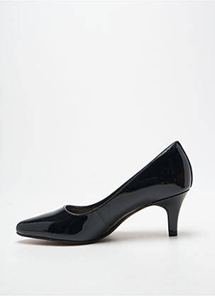 Escarpins matière lisse talon de 4 à 6cm noir CLARKS femme