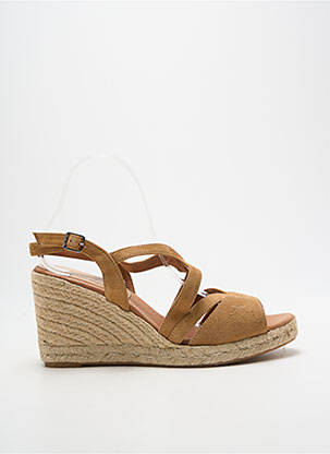 Espadrilles fermeture boucle(s) talon de 7 à 9cm marron CARMEN SAIZ femme