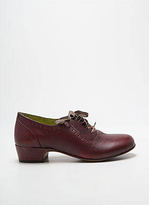 Derbies bout rond talon plat jusqu'à 3cm rouge KICKERS femme