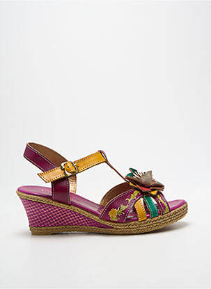 Sandales/nu pieds talon compensé talon de 7 à 9cm violet LAURA VITA femme