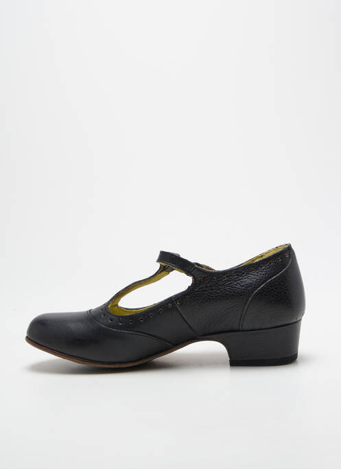Derbies bout rond talon plat jusqu'à 3cm noir KICKERS femme