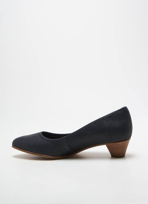 Escarpins matière lisse talon de 4 à 6cm noir CLARKS femme
