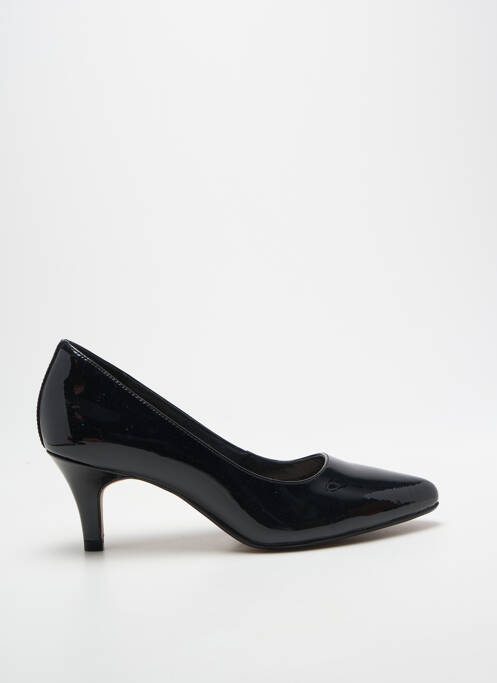 Escarpins matière lisse talon de 4 à 6cm noir CLARKS femme