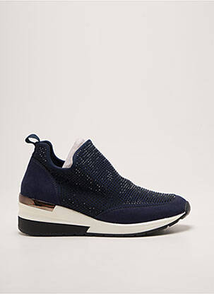 Baskets bout rond talon de 4 à 6cm bleu REQINS femme