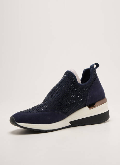 Baskets bout rond talon de 4 à 6cm bleu REQINS femme
