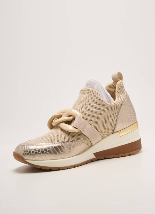 Baskets talon compensé talon de 4 à 6cm or REQINS femme