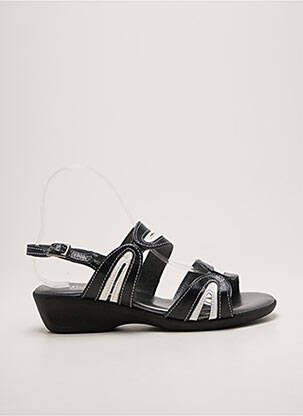 Sandales/nu pieds tissage satiné talon de 4 à 6cm noir SAIMON femme