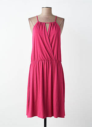 Robe mi-longue sans manche sans manche rose NATURANA femme