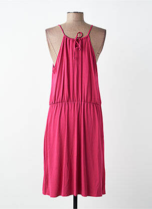 Robe mi-longue sans manche sans manche rose NATURANA femme
