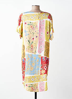 Chemise de nuit imprimé fantaisie jaune LE CHAT femme
