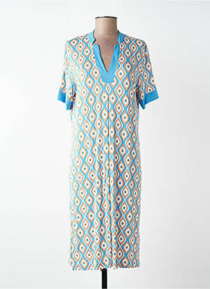 Chemise de nuit col v bleu LOHE femme