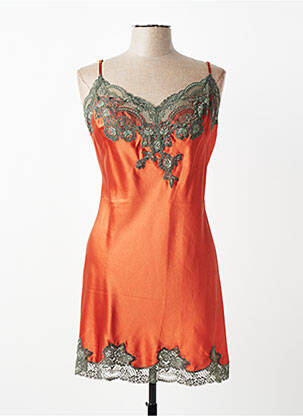 Nuisette/combinette effet matière satinée orange MARJOLAINE femme