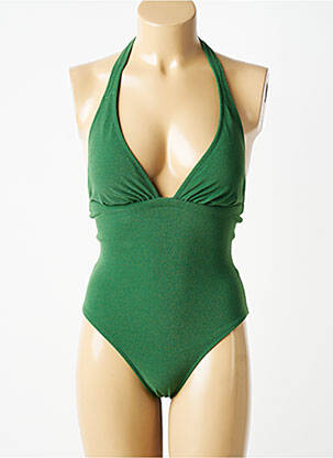 Maillot de bain 1 pièce stretch vert PAIN DE SUCRE femme
