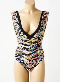 Maillot de bain 1 pièce imprimé fantaisie noir PAIN DE SUCRE femme