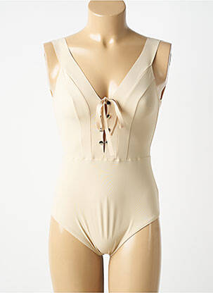 Maillot de bain 1 pièce beige PAIN DE SUCRE femme