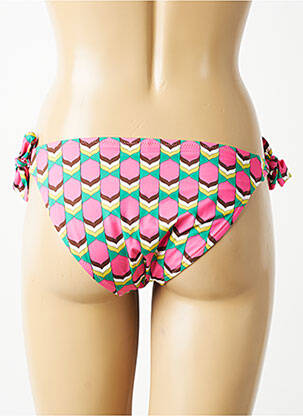 Bas de maillot de bain imprimé fantaisie culotte rose TESSY femme