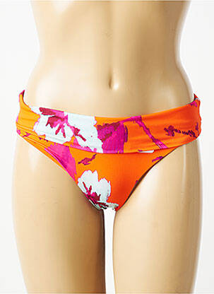 Bas de maillot de bain imprimé fantaisie culotte orange CHANTELLE femme