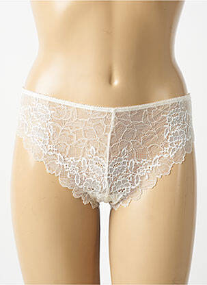Tanga effet matière satinée blanc WACOAL femme