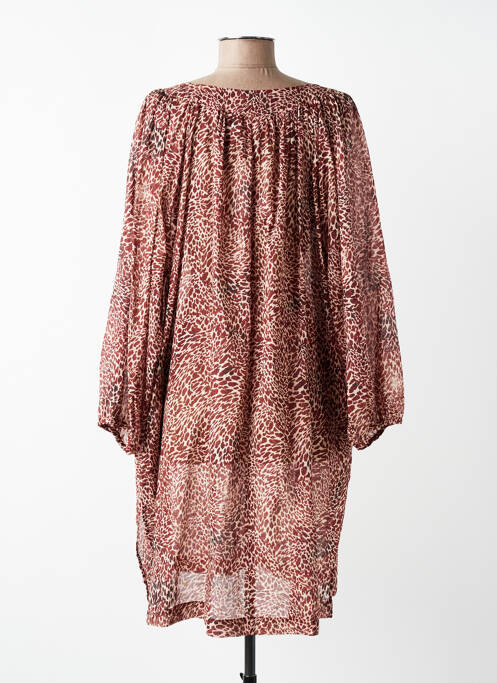Chemise de nuit manches longues marron LE CHAT femme