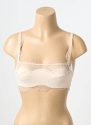 Soutien-gorge effet matière satinée haut bandeau rose SIMONE PERELE femme