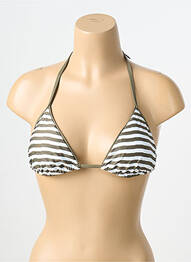 Haut de maillot de bain stretch haut soutien-gorge avec mousse de rembourrage amovible vert JESSY BEACHWEAR femme