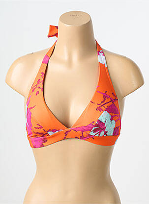 Haut de maillot de bain stretch haut soutien-gorge avec mousse de rembourrage amovible orange CHANTELLE femme