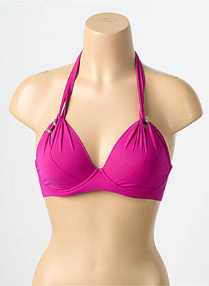 Haut de maillot de bain stretch haut soutien-gorge balconnet violet PAIN DE SUCRE femme