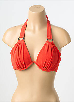 Haut de maillot de bain stretch haut soutien-gorge balconnet orange PAIN DE SUCRE femme