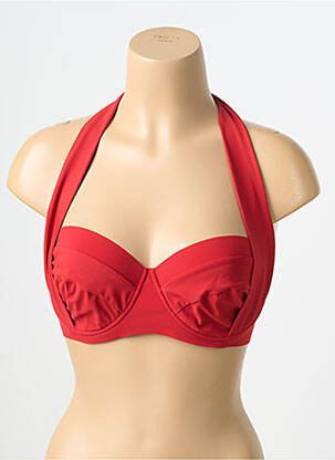 Haut de maillot de bain stretch haut bandeau rouge PAIN DE SUCRE femme