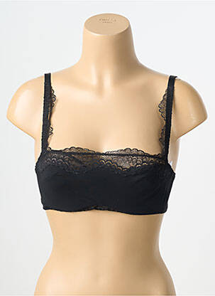 Soutien-gorge effet matière satinée haut bandeau noir SIMONE PERELE femme