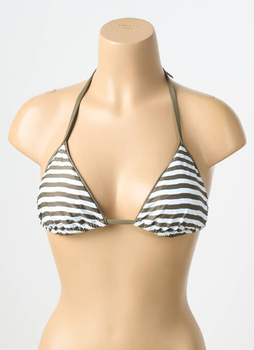 Haut de maillot de bain stretch haut soutien-gorge avec mousse de rembourrage amovible vert JESSY BEACHWEAR femme