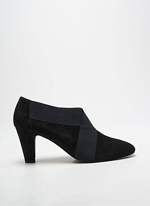 Bottines/boots tissage satiné talon de 7 à 9cm noir ANDREA DAPHANE femme