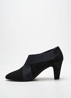 Bottines/boots tissage satiné talon de 7 à 9cm noir ANDREA DAPHANE femme